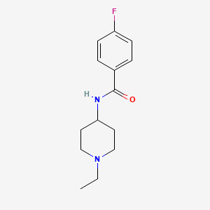 molecular formula C14H19FN2O B4866077 N-(1-ethylpiperidin-4-yl)-4-fluorobenzamide 