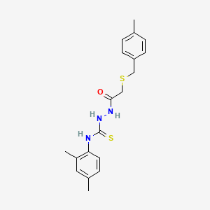 N-(2,4-dimethylphenyl)-2-{[(4-methylbenzyl)thio]acetyl}hydrazinecarbothioamide