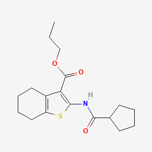 propyl 2-[(cyclopentylcarbonyl)amino]-4,5,6,7-tetrahydro-1-benzothiophene-3-carboxylate