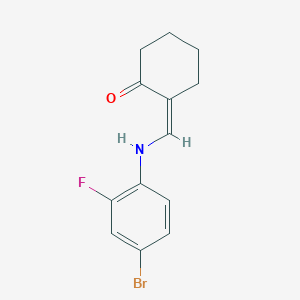 (2Z)-2-[(4-bromo-2-fluoroanilino)methylidene]cyclohexan-1-one