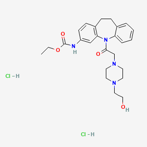 molecular formula C25H34Cl2N4O4 B4866138 ethyl (5-{[4-(2-hydroxyethyl)-1-piperazinyl]acetyl}-10,11-dihydro-5H-dibenzo[b,f]azepin-3-yl)carbamate dihydrochloride 