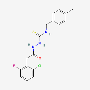 molecular formula C17H17ClFN3OS B4866145 2-[(2-chloro-6-fluorophenyl)acetyl]-N-(4-methylbenzyl)hydrazinecarbothioamide 