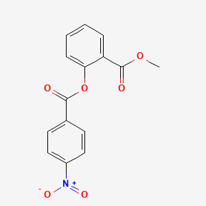 molecular formula C15H11NO6 B4866182 methyl 2-[(4-nitrobenzoyl)oxy]benzoate 