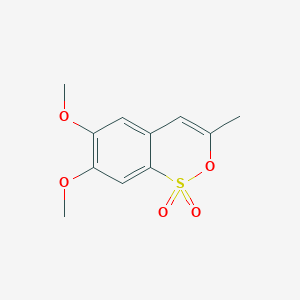 molecular formula C11H12O5S B4866195 6,7-dimethoxy-3-methyl-2,1-benzoxathiine 1,1-dioxide 