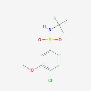 molecular formula C11H16ClNO3S B486620 N-tert-butyl-4-chloro-3-methoxybenzenesulfonamide CAS No. 791844-56-9