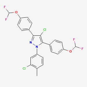 4-chloro-1-(3-chloro-4-methylphenyl)-3,5-bis[4-(difluoromethoxy)phenyl]-1H-pyrazole