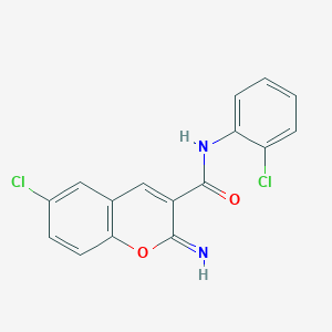 6-chloro-N-(2-chlorophenyl)-2-imino-2H-chromene-3-carboxamide