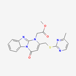 methyl [2-{[(4-methylpyrimidin-2-yl)thio]methyl}-4-oxopyrimido[1,2-a]benzimidazol-1(4H)-yl]acetate