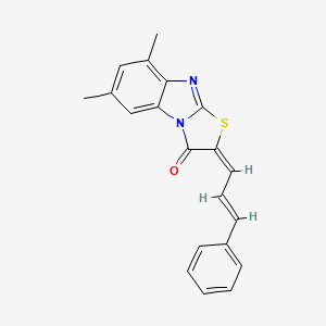 molecular formula C20H16N2OS B4866247 6,8-dimethyl-2-(3-phenyl-2-propen-1-ylidene)[1,3]thiazolo[3,2-a]benzimidazol-3(2H)-one 