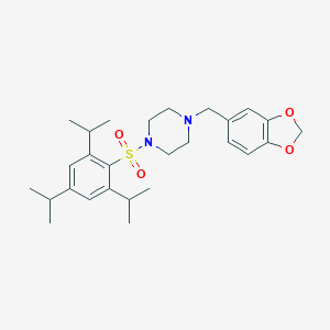 1-(1,3-Benzodioxol-5-ylmethyl)-4-[(2,4,6-triisopropylphenyl)sulfonyl]piperazine