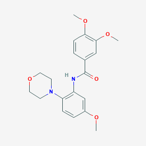 3,4-dimethoxy-N-(5-methoxy-2-morpholin-4-ylphenyl)benzamide