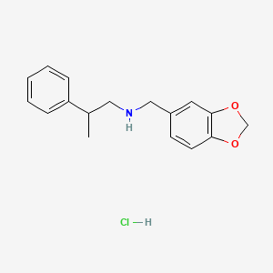 molecular formula C17H20ClNO2 B4866301 N-(1,3-benzodioxol-5-ylmethyl)-2-phenylpropan-1-amine hydrochloride 