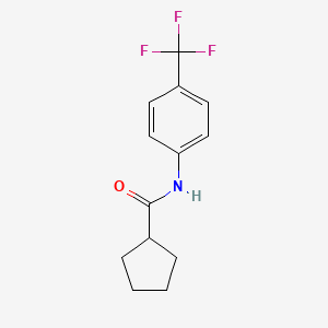 molecular formula C13H14F3NO B4866338 N-[4-(trifluoromethyl)phenyl]cyclopentanecarboxamide 