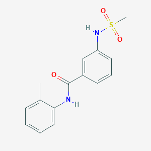 molecular formula C15H16N2O3S B4866356 N-(2-methylphenyl)-3-[(methylsulfonyl)amino]benzamide 