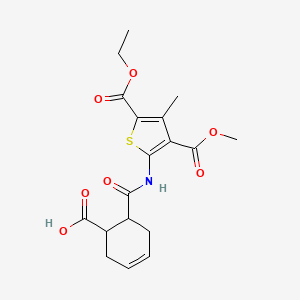 6-{[5-(Ethoxycarbonyl)-3-(methoxycarbonyl)-4-methylthiophen-2-yl]carbamoyl}cyclohex-3-ene-1-carboxylic acid