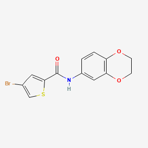 molecular formula C13H10BrNO3S B4866384 4-bromo-N-(2,3-dihydro-1,4-benzodioxin-6-yl)-2-thiophenecarboxamide 