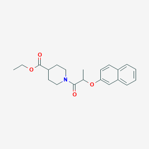 molecular formula C21H25NO4 B4866397 ethyl 1-[2-(2-naphthyloxy)propanoyl]-4-piperidinecarboxylate 