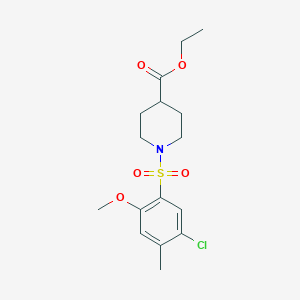 Ethyl 1-[(5-chloro-2-methoxy-4-methylphenyl)sulfonyl]-4-piperidinecarboxylate