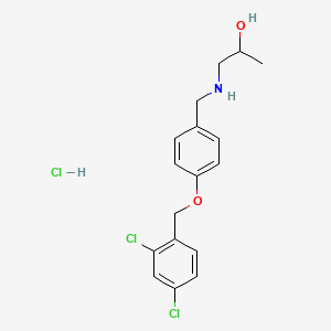 molecular formula C17H20Cl3NO2 B4866404 1-[[4-[(2,4-Dichlorophenyl)methoxy]phenyl]methylamino]propan-2-ol;hydrochloride 