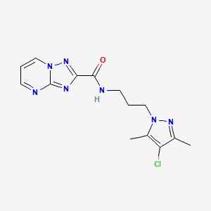 N~2~-[3-(4-CHLORO-3,5-DIMETHYL-1H-PYRAZOL-1-YL)PROPYL][1,2,4]TRIAZOLO[1,5-A]PYRIMIDINE-2-CARBOXAMIDE