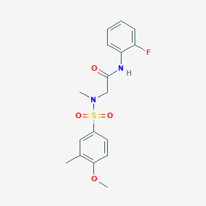 N-(2-fluorophenyl)-N~2~-[(4-methoxy-3-methylphenyl)sulfonyl]-N~2~-methylglycinamide