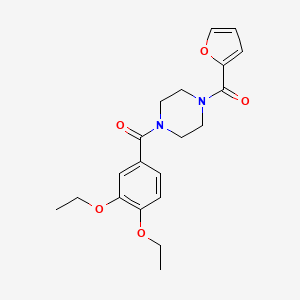 molecular formula C20H24N2O5 B4866422 1-(3,4-diethoxybenzoyl)-4-(2-furoyl)piperazine 