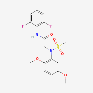 molecular formula C17H18F2N2O5S B4866441 N~1~-(2,6-difluorophenyl)-N~2~-(2,5-dimethoxyphenyl)-N~2~-(methylsulfonyl)glycinamide 