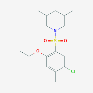 1-(5-Chloro-2-ethoxy-4-methylbenzenesulfonyl)-3,5-dimethylpiperidine