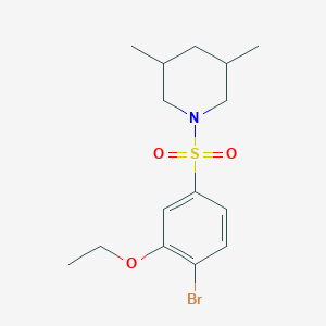 1-(4-Bromo-3-ethoxybenzenesulfonyl)-3,5-dimethylpiperidine