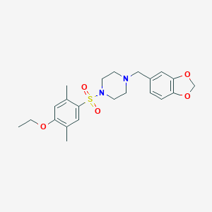 1-[(2H-1,3-benzodioxol-5-yl)methyl]-4-(4-ethoxy-2,5-dimethylbenzenesulfonyl)piperazine