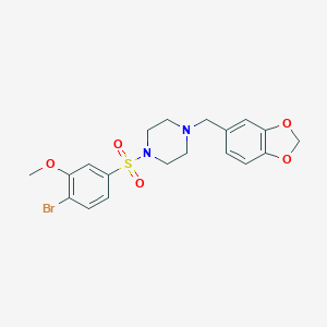 1-(1,3-Benzodioxol-5-ylmethyl)-4-(4-bromo-3-methoxyphenyl)sulfonylpiperazine