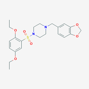 1-(1,3-Benzodioxol-5-ylmethyl)-4-[(2,5-diethoxyphenyl)sulfonyl]piperazine