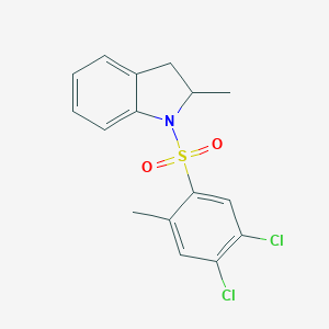 molecular formula C16H15Cl2NO2S B486666 1-[(4,5-Dichloro-2-methylphenyl)sulfonyl]-2-methylindoline CAS No. 791845-07-3