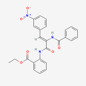 molecular formula C25H21N3O6 B4866661 ethyl 2-[[(Z)-2-benzamido-3-(3-nitrophenyl)prop-2-enoyl]amino]benzoate 