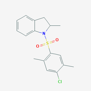 molecular formula C17H18ClNO2S B486670 1-[(4-Chloro-2,5-dimethylphenyl)sulfonyl]-2-methylindoline CAS No. 791845-06-2