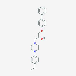 molecular formula C27H32N2O2 B486680 1-([1,1'-Biphenyl]-4-yloxy)-3-[4-(4-ethylphenyl)-1-piperazinyl]-2-propanol CAS No. 825608-84-2