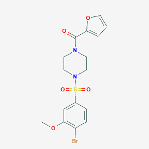 (4-((4-Bromo-3-methoxyphenyl)sulfonyl)piperazin-1-yl)(furan-2-yl)methanone