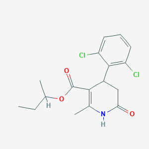 molecular formula C17H19Cl2NO3 B4867149 Butan-2-yl 4-(2,6-dichlorophenyl)-2-methyl-6-oxo-1,4,5,6-tetrahydropyridine-3-carboxylate 