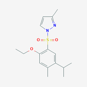 1-{[2-Ethoxy-4-methyl-5-(methylethyl)phenyl]sulfonyl}-3-methylpyrazole