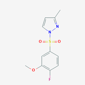 1-(4-Fluoro-3-methoxyphenyl)sulfonyl-3-methylpyrazole