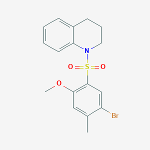 1-(5-bromo-2-methoxy-4-methylphenyl)sulfonyl-3,4-dihydro-2H-quinoline