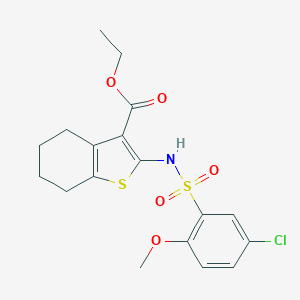 Ethyl 2-(5-chloro-2-methoxybenzenesulfonamido)-4,5,6,7-tetrahydro-1-benzothiophene-3-carboxylate