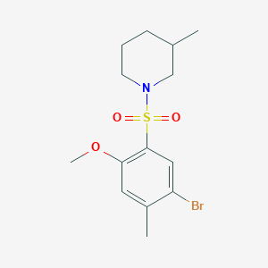 1-(5-Bromo-2-methoxy-4-methylbenzenesulfonyl)-3-methylpiperidine