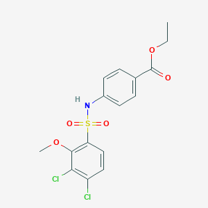 Ethyl 4-{[(3,4-dichloro-2-methoxyphenyl)sulfonyl]amino}benzoate