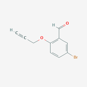 molecular formula C10H7BrO2 B048674 5-ブロモ-2-(プロプ-2-イニルオキシ)ベンズアルデヒド CAS No. 122835-14-7