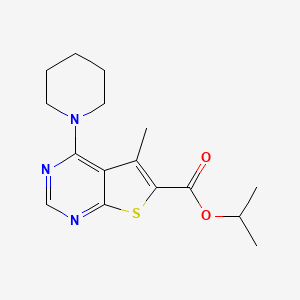 Propan-2-yl 5-methyl-4-piperidin-1-ylthieno[2,3-d]pyrimidine-6-carboxylate