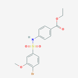 Ethyl 4-{[(4-bromo-3-methoxyphenyl)sulfonyl]amino}benzoate