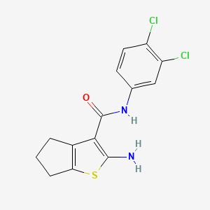 2-amino-N-(3,4-dichlorophenyl)-5,6-dihydro-4H-cyclopenta[b]thiophene-3-carboxamide