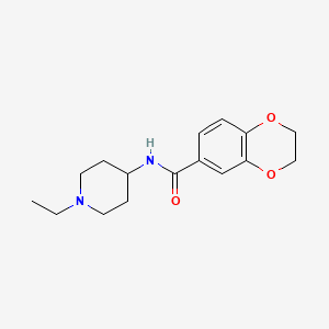 N-(1-ethylpiperidin-4-yl)-2,3-dihydro-1,4-benzodioxine-6-carboxamide