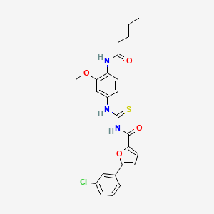 5-(3-chlorophenyl)-N-({[3-methoxy-4-(pentanoylamino)phenyl]amino}carbonothioyl)-2-furamide